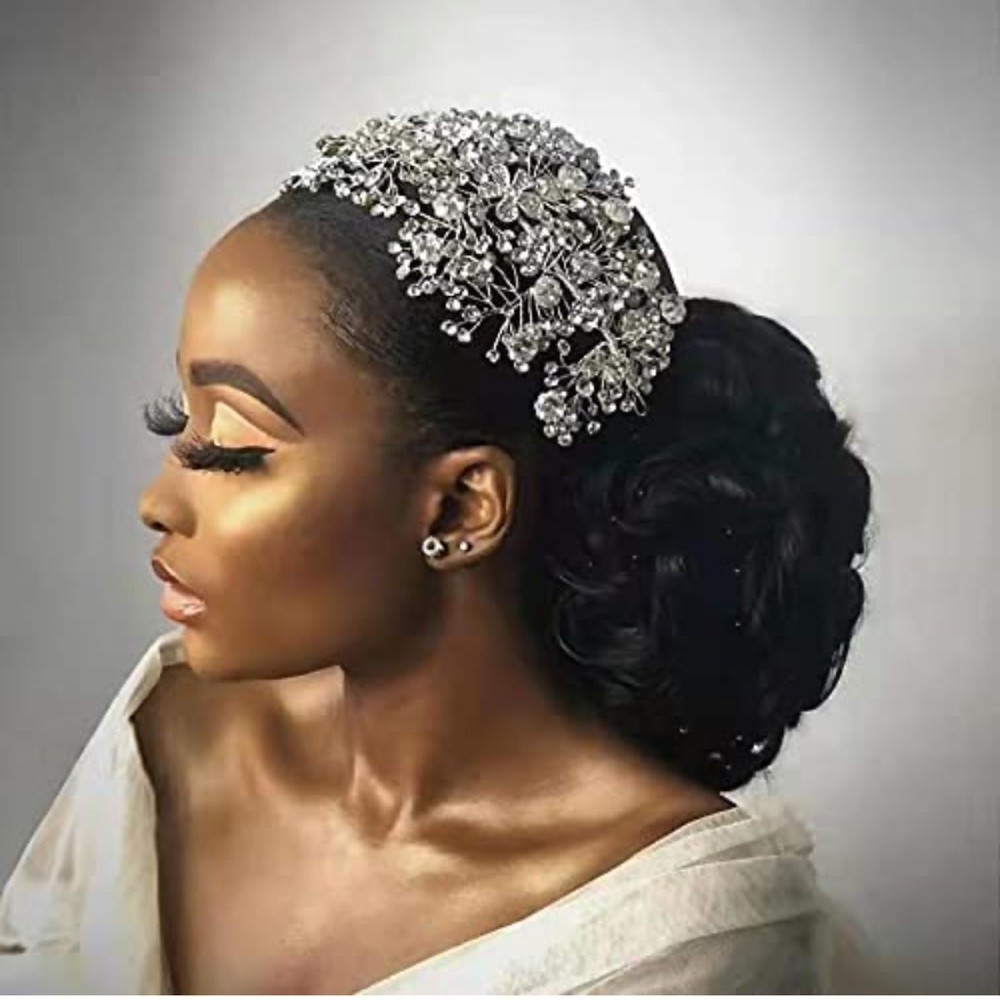 Floral Diamond Wedding Headpiece